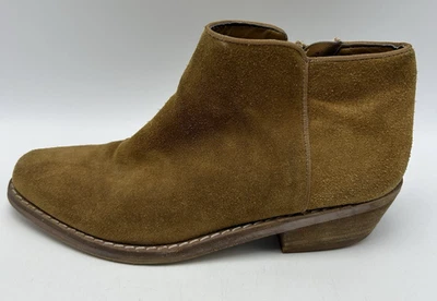 Sam Edelman Botín Mujer 6.5 Mercer Gamuza Cuero Tostado Marrón Cápsula Occidental Foto 1 de 4