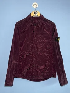 Small Stone Island Burgundy Purple Nylon Metal Overshirt Jacket - Picture 1 of 5