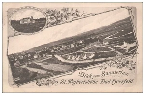 S8759 / Bad Hersfeld vista desde el sanatorio St. Vigbertshöhe postal 1912 - Imagen 1 de 2