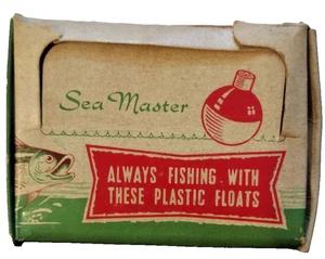 Sea Master Plastic Fishing Floats 3/4" Red and white One Dozen Stock No. 44 - Picture 1 of 2