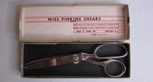 Wiss Pinking Shears Chrome Plate Vintage Original with Box Model C USA - Picture 1 of 7