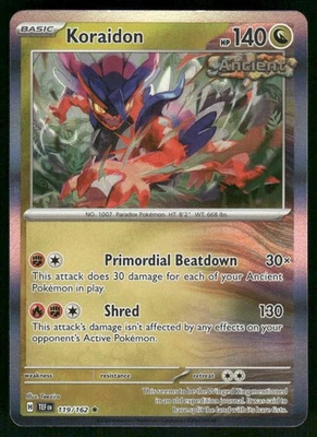 Koraidon 119/162 Rare Holo SV05: Temporal Forces NM - Image 1 of 2