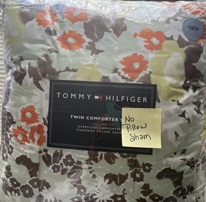 Edredón doble Tommy Hilfiger Enfield verde marrón naranja *falta farsa - Imagen 1 de 7