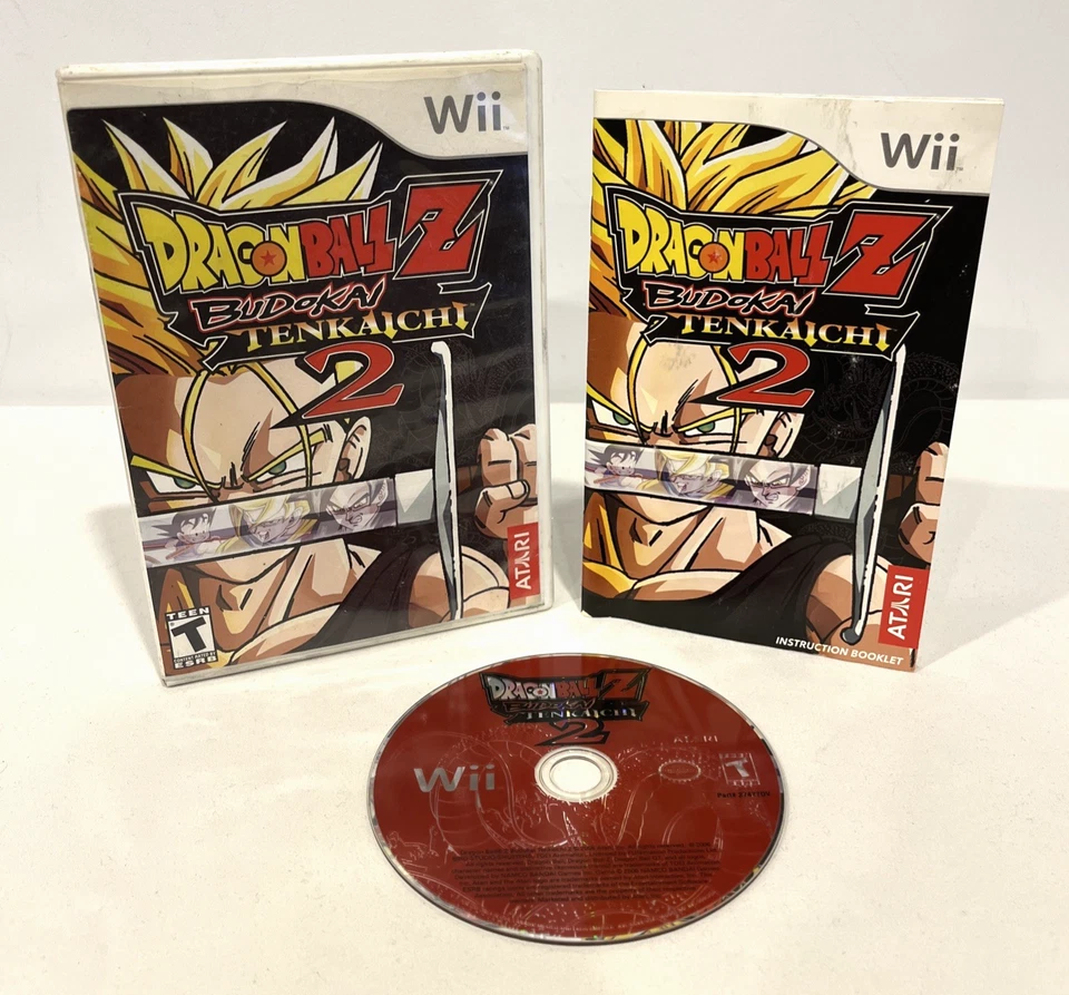 DRAGON BALL Z BUDOKAI TENKAICHI 2 NINTENDO WII COMPLETE SET W/ MANUAL 2006 ATARI - Image 1 of 4