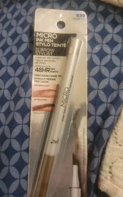 Loreal Micro Ink Pen Precision Comb Tip Upto 48hr In Shade 639 Brunette - Image 1 of 2