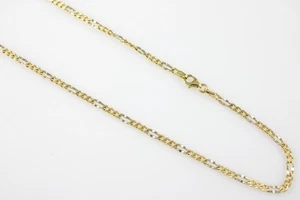 Collana catena uomo donna in oro giallo 18 kt 750 50 cm gr. 12,3 tre più uno - Bild 1 von 2