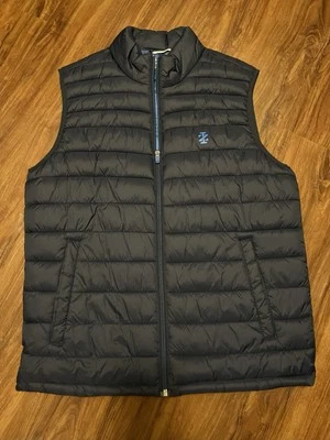 Izod Perform Mens S Black Quilted Puffer Vest Breathable Performance Golf - Image 1 of 4