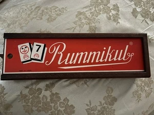Vintage Rummikub Game 1970’s Crafted in Israel With Faux Wood Plastic Case - Picture 1 of 4