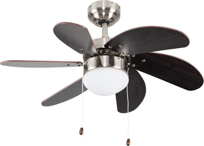 MiniSun 76cm Ceiling Fan, 6 Blades, LED Light, 3 Speed, Remote Control - Image 1 of 4