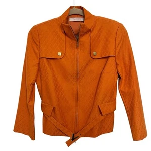 Chaqueta Valentino Roma Spa Algodón Cinturón Talla S Naranja - Imagen 1 de 15