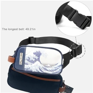 Great Wave Unisex Toiletry Waist & Chest Bag Adjustable Strap Gifts For Her/Him - Picture 1 of 8