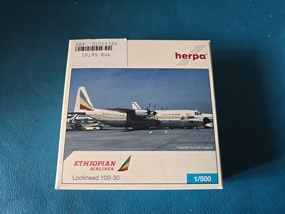 HERPA - miniaturmodelle - 1/500 - ETHIOPIAN Airlines - Lockheed 100-30 N. 514392 - Immagine 1 di 3