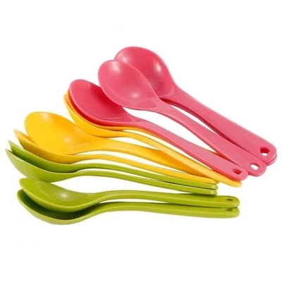 Plastic Masala Spoon for Small Containers, Multipurpose Spoon 12 Kids Spoons - Image 1 of 3
