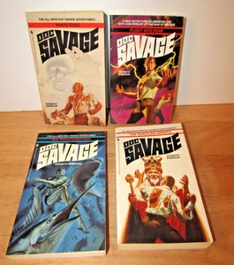 Lot 4 DOC SAVAGE Kenneth Robeson 1990s Bantam Books PB 'All-New Adventures' - Picture 1 of 18