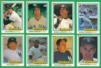 Donruss New York Yankees Team Set 1981 casi nuevo Al Champs Reggie x3 Berra Perry Foto 1 de 3