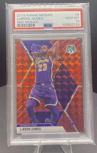 Lebron James 2019 Panini 8 Red Mosaic Los Angeles Lakers PSA 10 - Picture 1 of 2