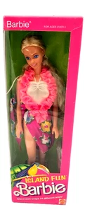 Vintage Mattel "Island Fun" Barbie bambola 1987 4061 ~ gonna avvolge 14 modi ~ nuova con scatola - Foto 1 di 6