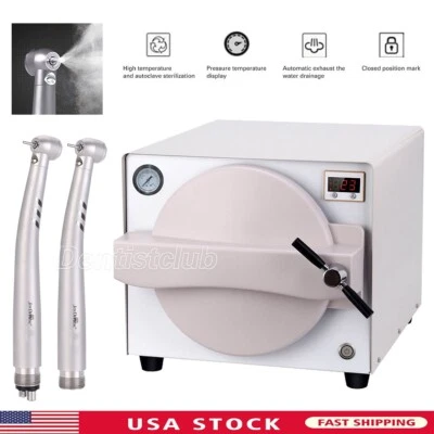 Esterilizador de vapor autoclave dental 18L esterilización al vacío/pieza de mano de alta velocidad Foto 1 de 4