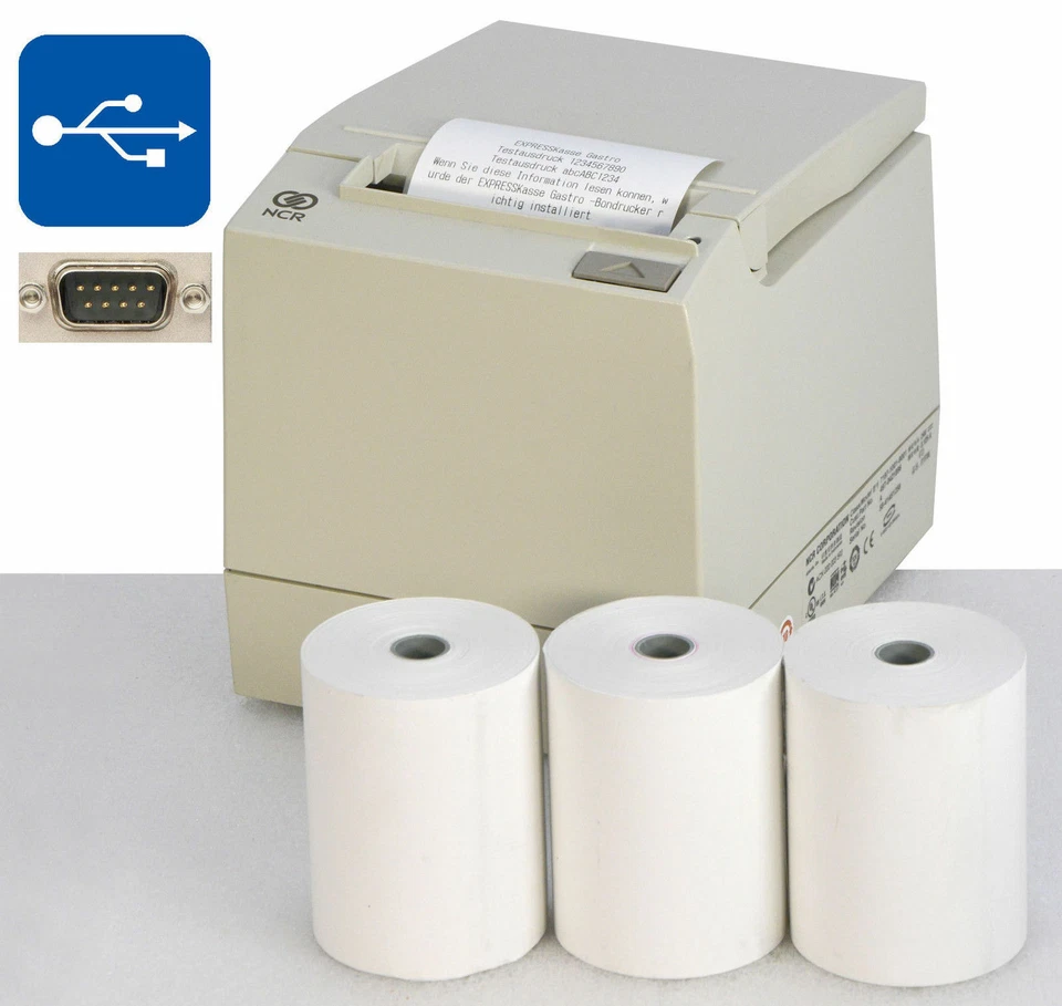 Stampante Fiscale Scontrini NCR7197 USB Per Win XP 7 8 10 + Pwr Suppl. + 3x - Image 1 of 1