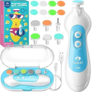 Baby Nail Trimmer Electric Nail File Baby Nail kit with 6 Grinding Pads - Picture 1 of 6