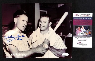 Whitey Ford - JSA Coa Signed - 8x10 Photograph w/ Mickey Mantle - Auto - Yankees - Image 1 of 2