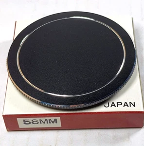 58mm Metal Front Lens Cap Screw-in 58 mm High Quality E58 Rare Japan made - Picture 1 of 6
