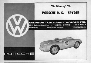 Porsche 550 Spyder 1959 anuncio original raro - Imagen 1 de 1