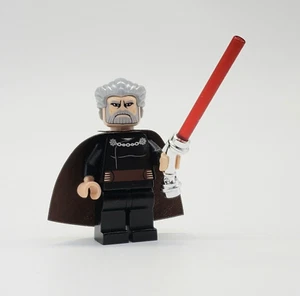Lego Star Wars Count Dooku Minifigure w Chrome Lightsaber Large Eyes 7752 9515 - Picture 1 of 2