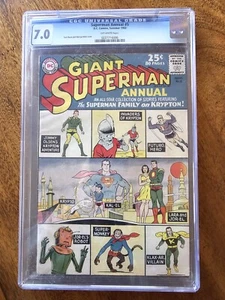 SUPERMAN ANNUAL #5 CGC 7.0 FINE/VERY FINE SILVER AGE (FREE SHIPPING) - Picture 1 of 3