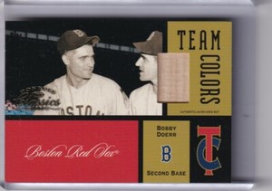 2004 DONRUSS CLASSICS #TC6 BOBBY DOERR GAME-USED BAT RED SOX HOF 21/25 9120