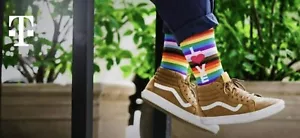 T-Mobile Tuesday LOVE Pride Socken LGBTQIA Rainbow Limited Edition Gr. M/L 🌈 - Bild 1 von 1