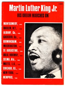 Martin Luther King Jr, His Dream Marches On, 1968, highly illustrated - Picture 1 of 5