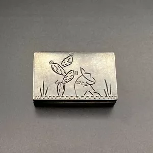 Vintage Mexico Cactus Sterling Silver Box - Picture 1 of 11