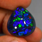 15.22Ct Pleasant 3D Electric Blue Flash Pattern Natural Welo Black Opal Gems