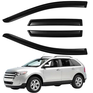 Tape-On Dark Tinted Side Window Visor Rain Guard For 07-15 Lincoln MKX/Ford Edge - Foto 1 di 15