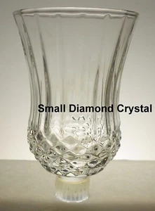 HOME INTERIORS SMALL DIAMOND CRYSTAL VOTIVE CUP w/ rubber grommet - Picture 1 of 1