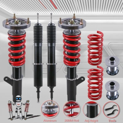 4Pcs Adj Height Coilovers Strut Suspension For 2006-11 BMW 3-Series E90 E91 E92 - Image 1 of 4
