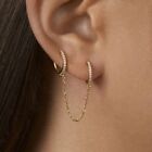Handcuff Hoop Earrings Double Piercing Earring Dangle Chain Jewelry