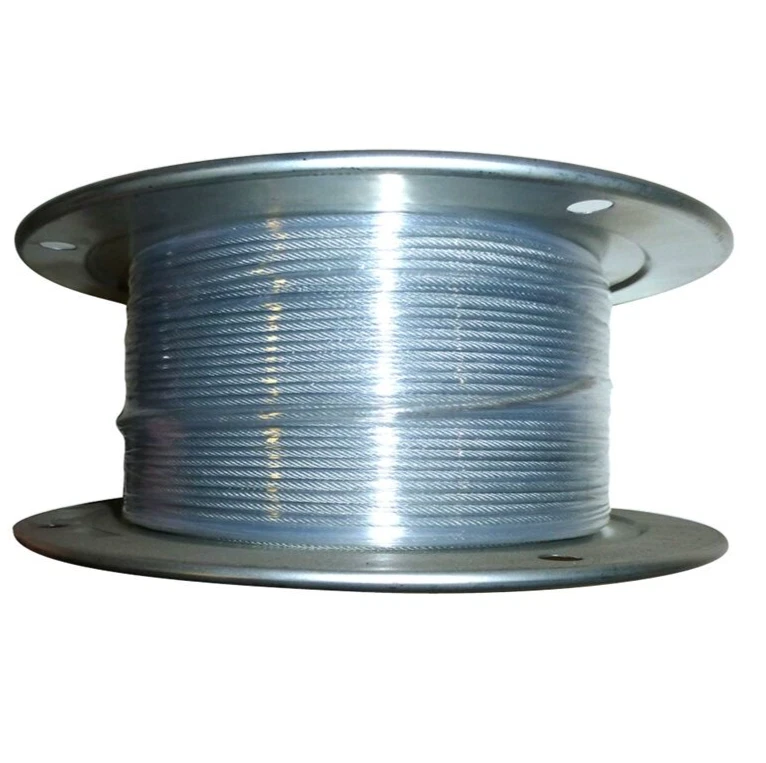 3/64" x 1000' Bulk Reel Aircraft Cable 7x7 Steel Core EIPS Guide Wire Fence Rail