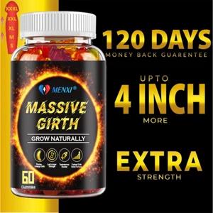 Male Enhancement Testosterone Booster 60 Gummies Stamina Pills Men Performance - Picture 1 of 16