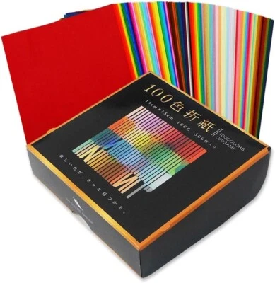 Origami 100 colors, 15cm, 500 sheets, paper box, NE-100C-500 Ehime Paper Co., - Image 1 of 4