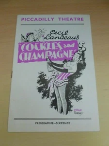 Cockles And Champagne Renee Houston Fenella Fielding London Theatre Programme - Picture 1 of 3