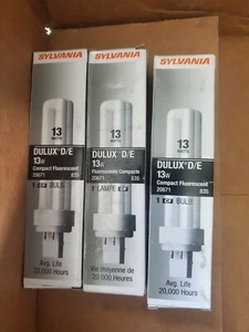 Sylvania Dulux D/E 13W T4 Bulbs 3PK #20671 - Picture 1 of 2