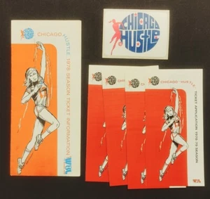 1978 CHICAGO HUSTLE WBL WOMEN's BASKETBALL STICKER DECAL  & TICKET INFORMATION - Picture 1 of 6