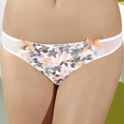 Tanga Panache Cleo Jo Blanco Naranja Rosa Estampado Floral 38 40 42 44 46 - Imagen 1 de 4