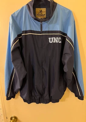 Reebok Heisman Collection SEWN N.C. UNC Zip Front Jacket Youth Size XL -18-20 EC — 第 1/4 张图片