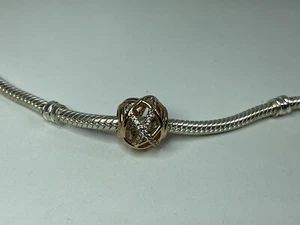 Pandora Rose Galaxy Rose Gold Plated Charm - Picture 1 of 4