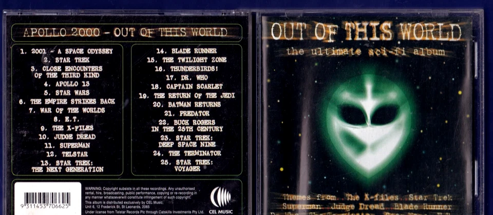 Out Of This World sci-fi soundtrack cd- Star Trek, Buck Rogers, Blade Runner + - image 1 of 1