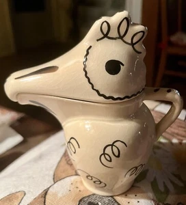 Antique Vintage Folk Art Bird Creamer w/Lid Made in Austria 257/Ed - Picture 1 of 9