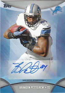 2013 Topps Autograph Brandon Pettigrew Detroit Lions Oklahoma State Cowboys - Picture 1 of 2